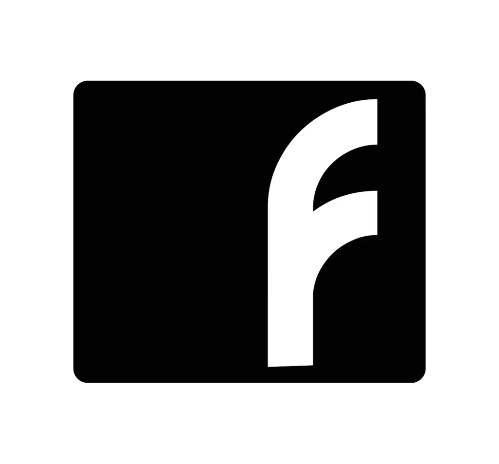 letter F vector logo typography