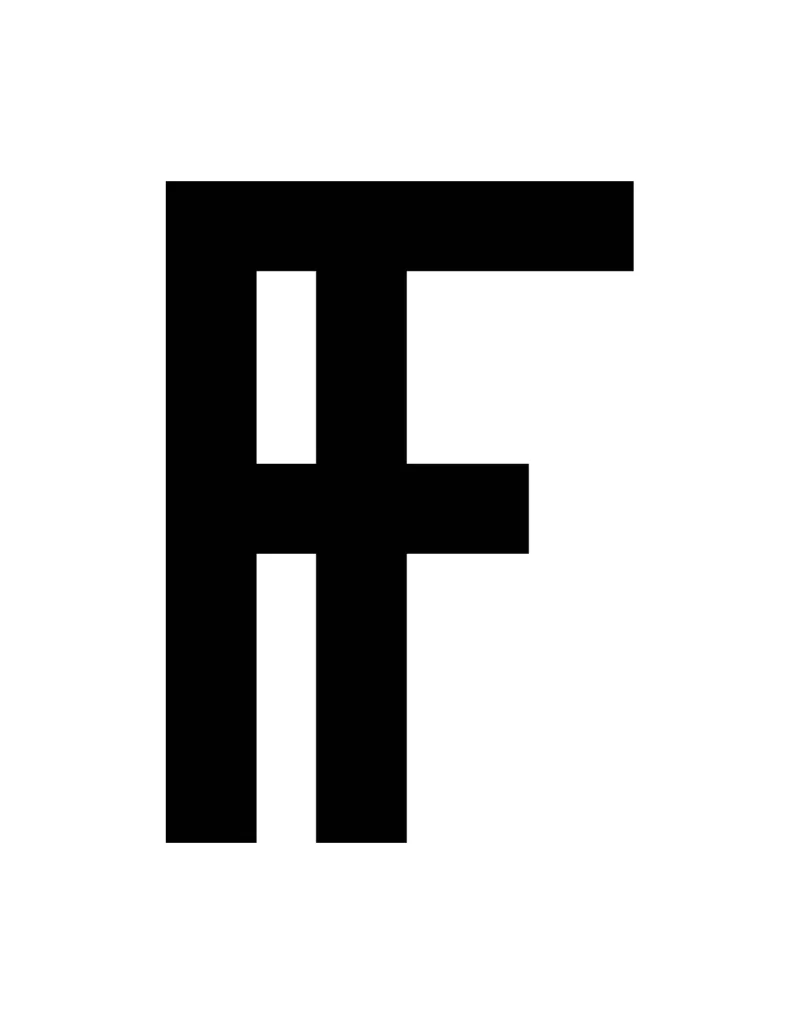 letter F vector logo typography