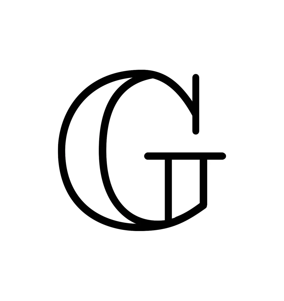 letter G vector logo typography