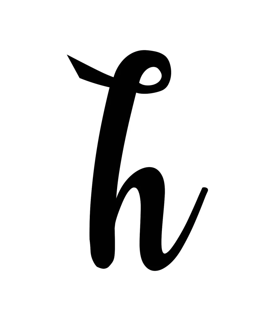letter H vector logo typography