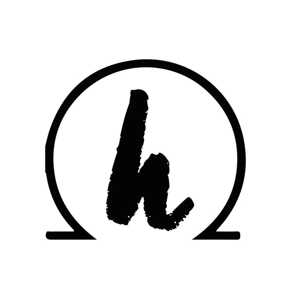 letter H vector logo typography