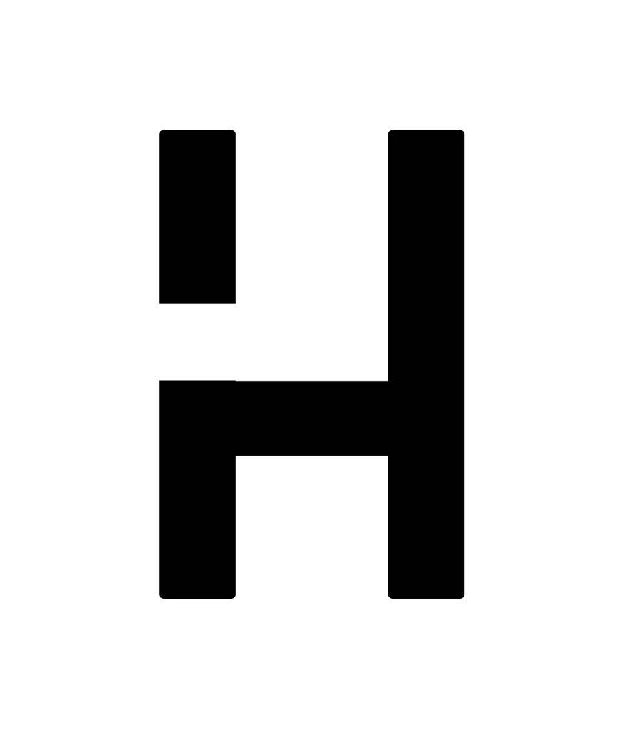 letter H vector logo typography