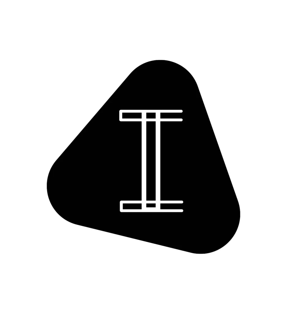 letter I vector logo typography