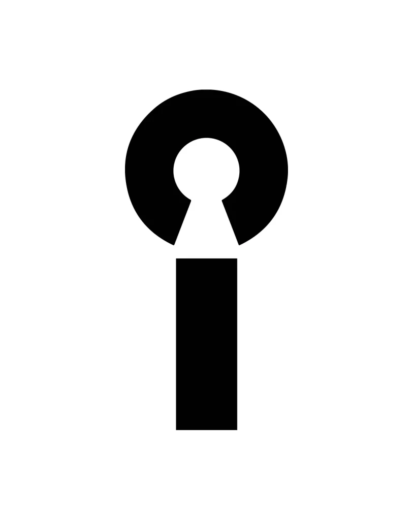 letter I vector logo typography