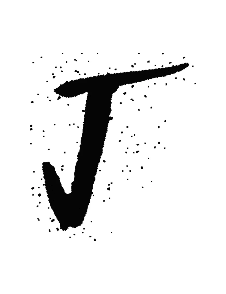 letter J vector logo typography