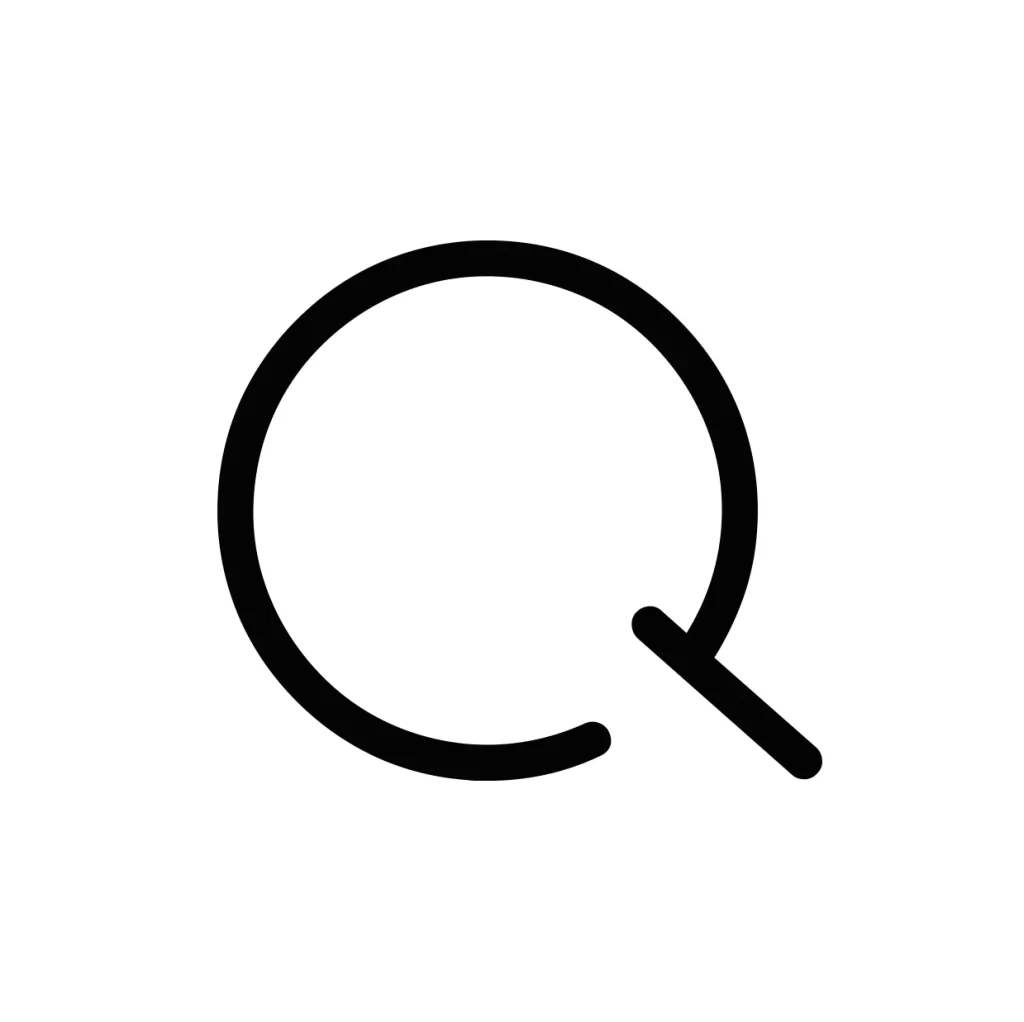letter Q vector logo typography