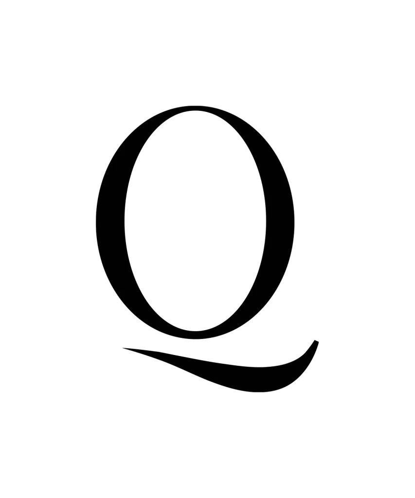 letter Q vector logo typography