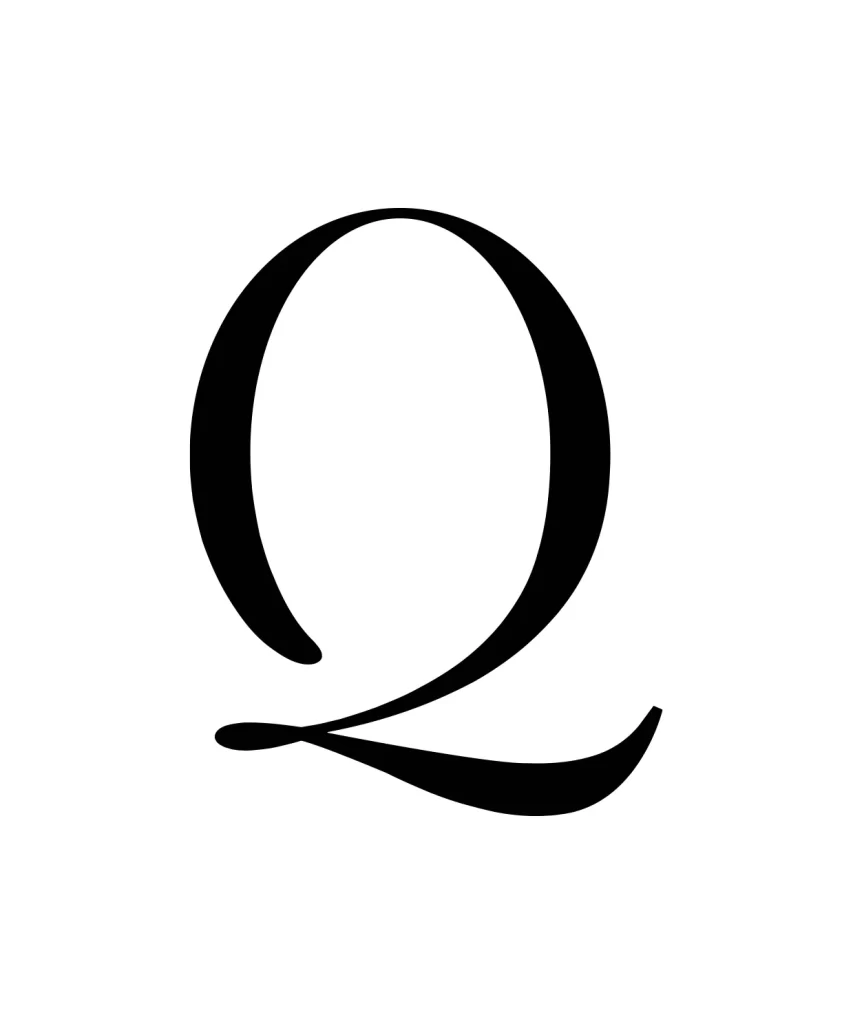 letter Q vector logo typography