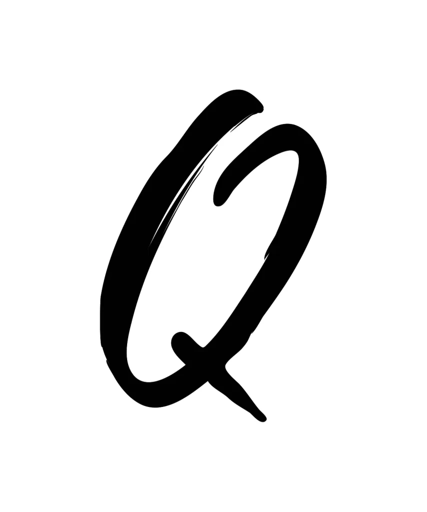 letter Q vector logo typography