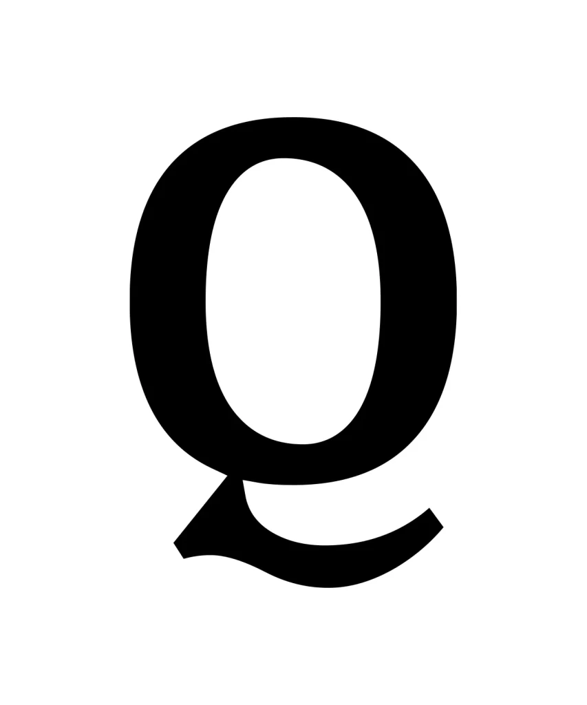 letter Q vector logo typography