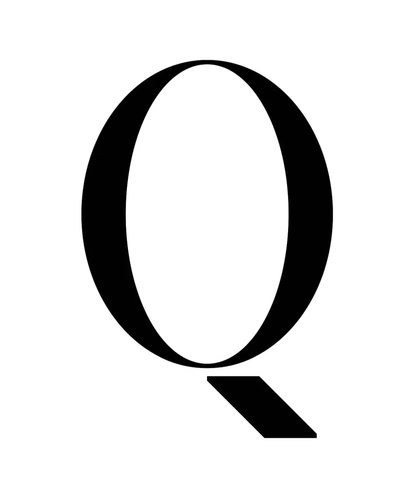 letter Q vector logo typography