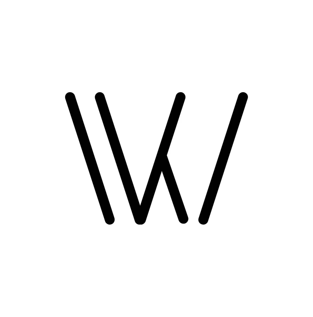 letter W vector logo typography