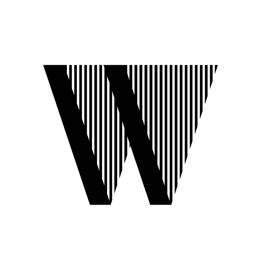 letter W vector logo typography