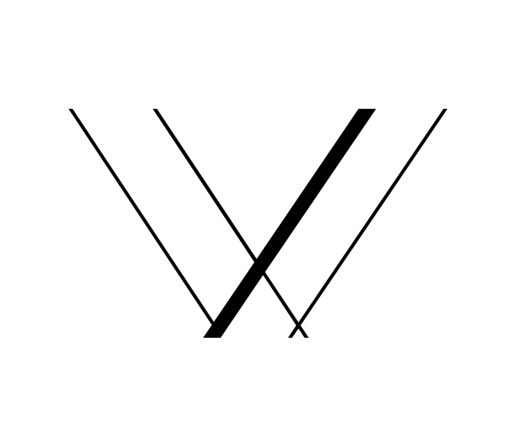 letter W vector logo typography
