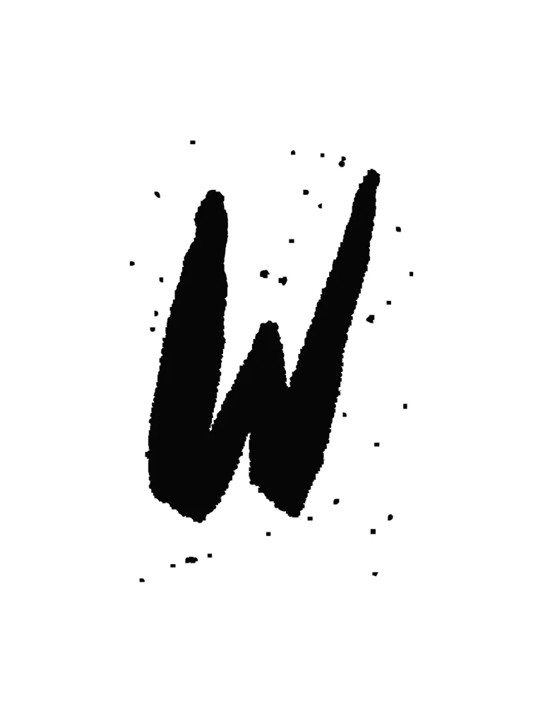 letter W vector logo typography