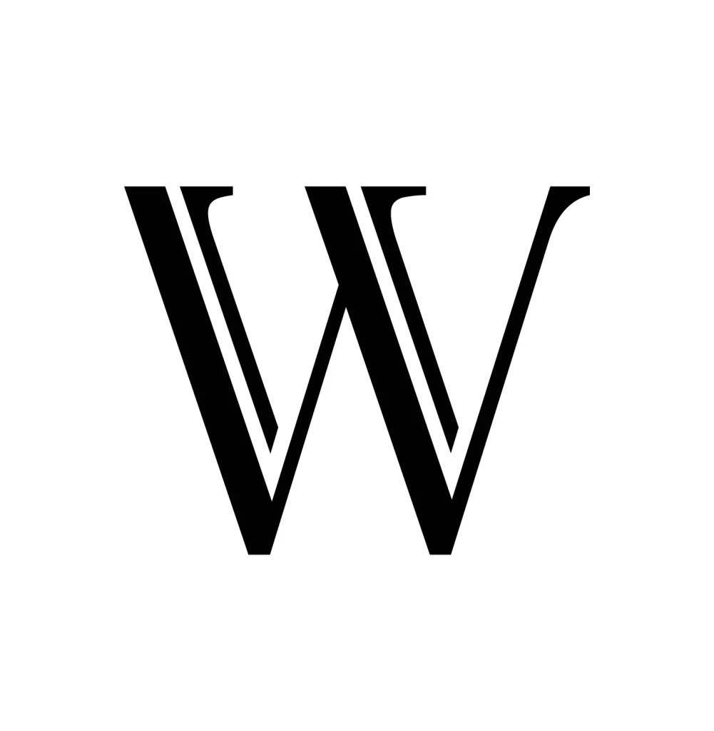 letter W vector logo typography