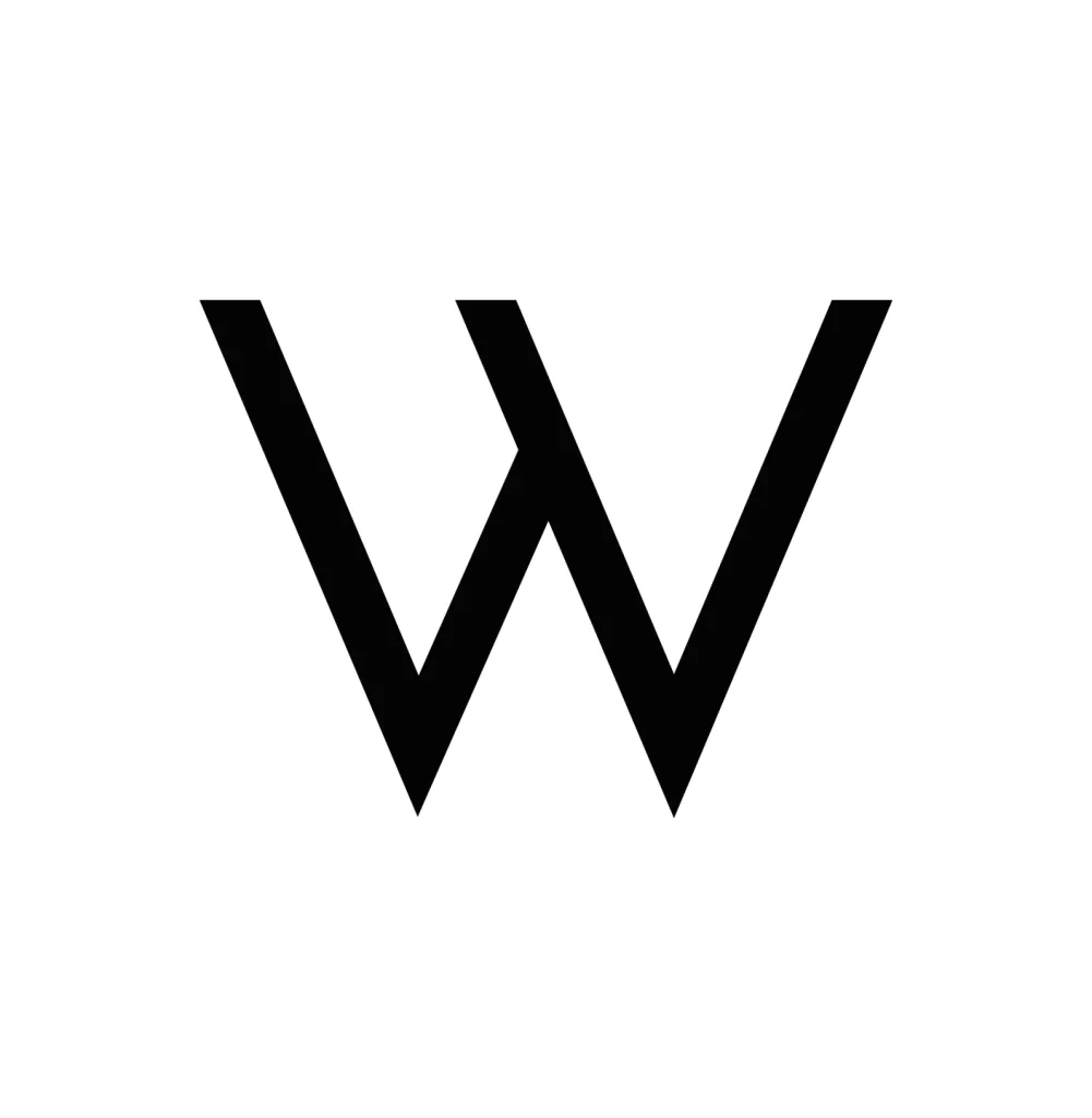 letter W vector logo typography