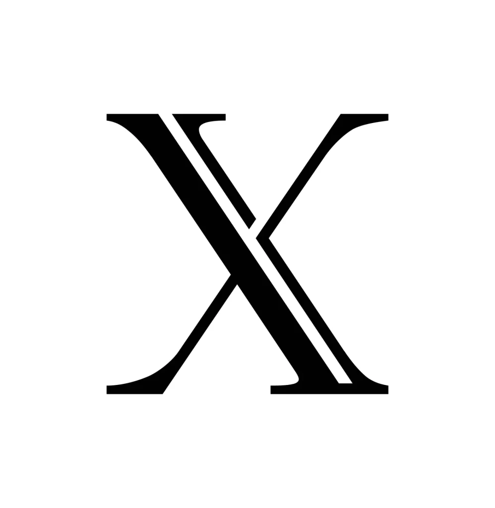 letter X vector logo typography