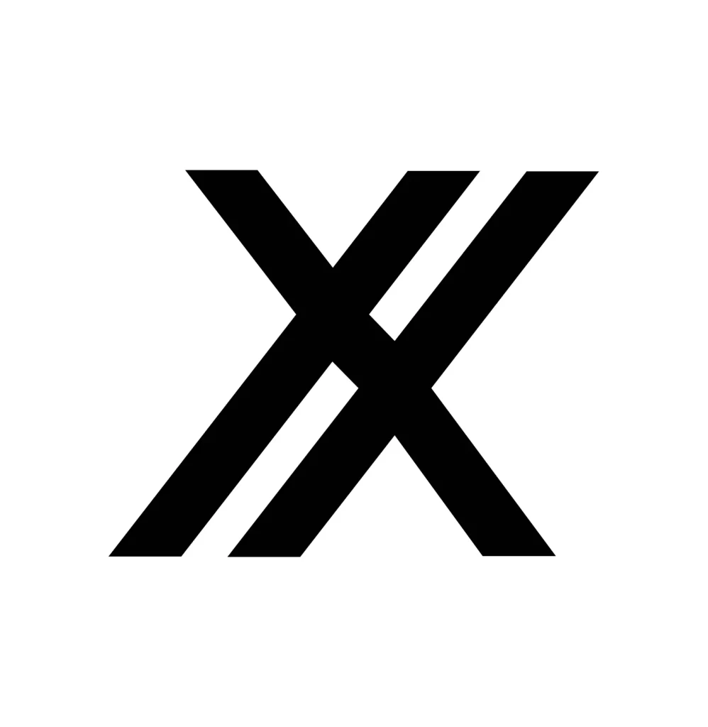 letter X vector logo typography