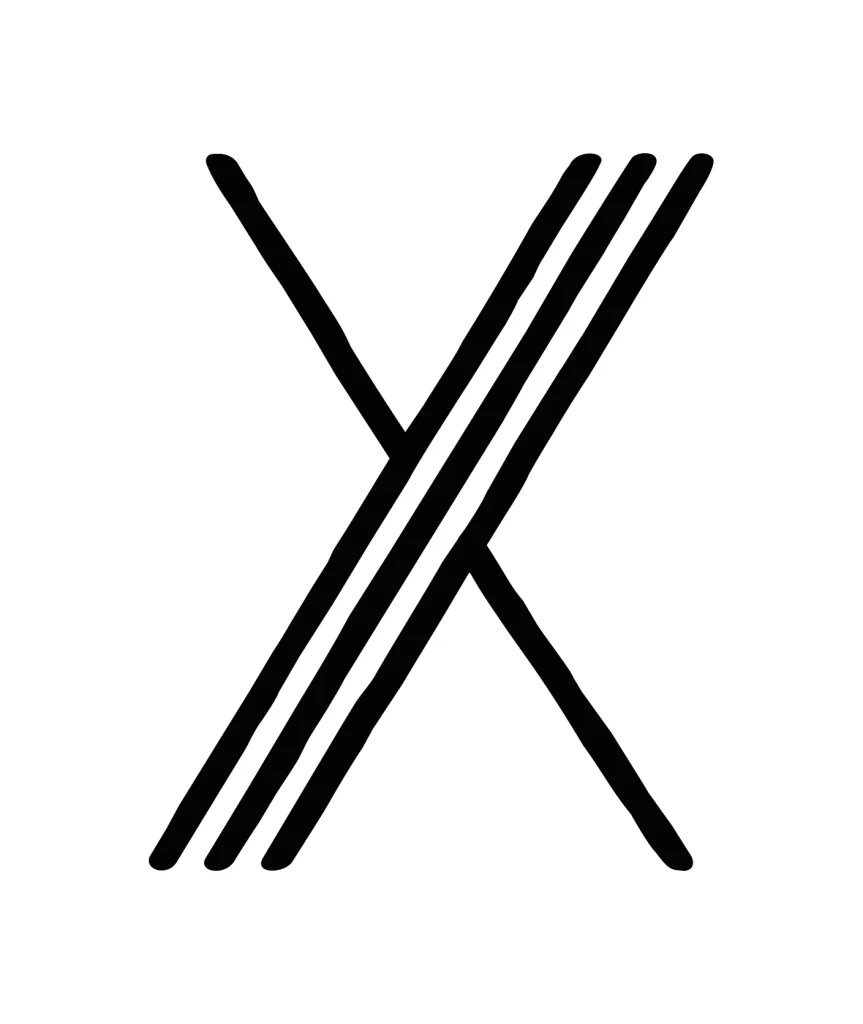 letter X vector logo typography