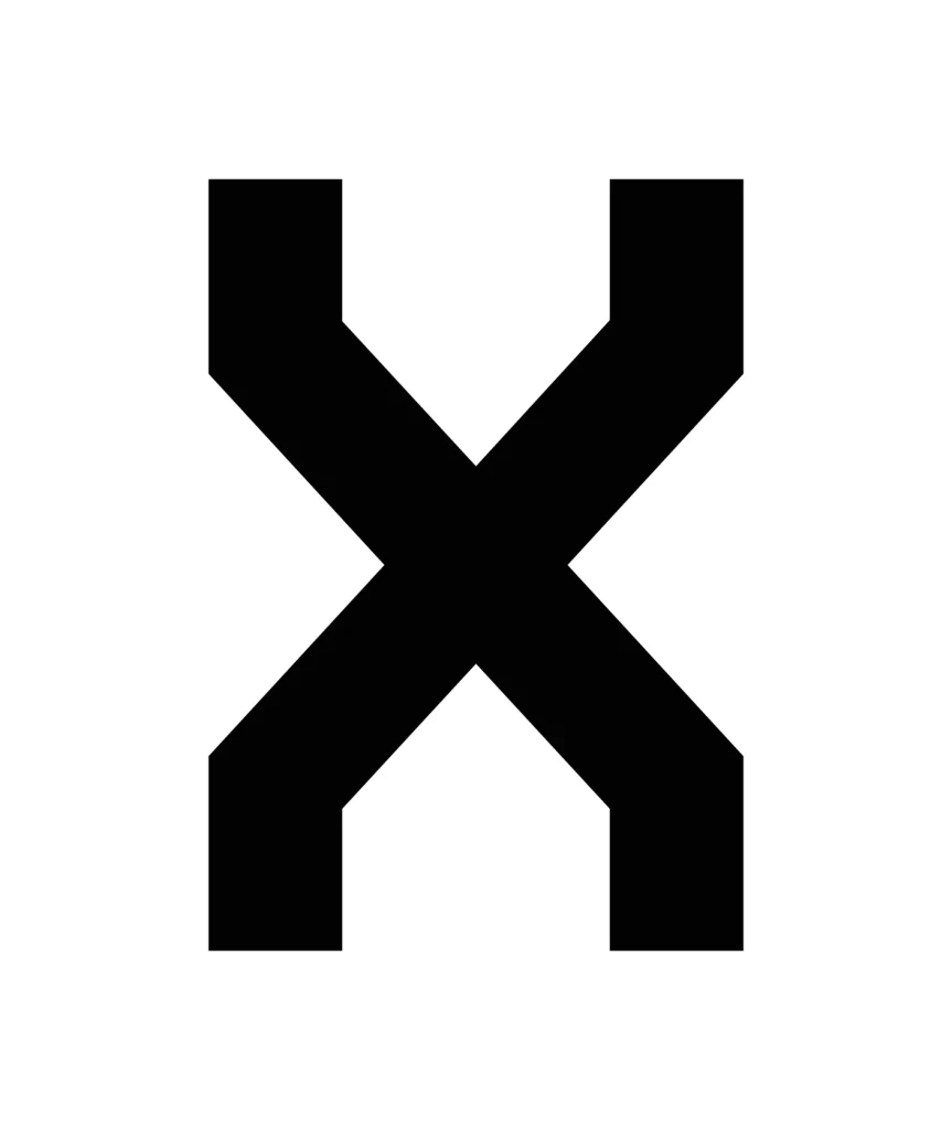letter X vector logo typography