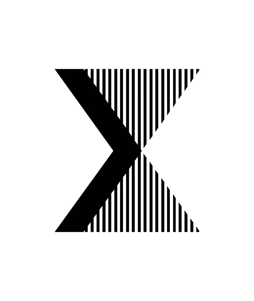 letter X vector logo typography
