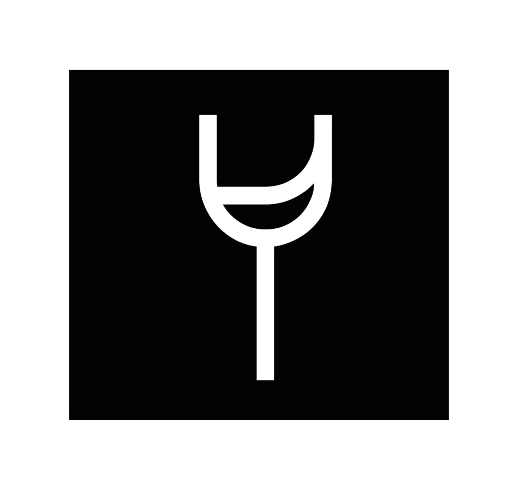 letter Y vector logo typography wine glass