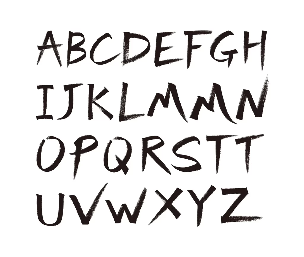 letter vector Brush brushwork