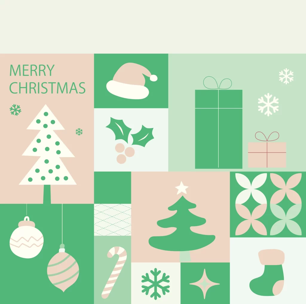 Merry Christmas vector illustration background