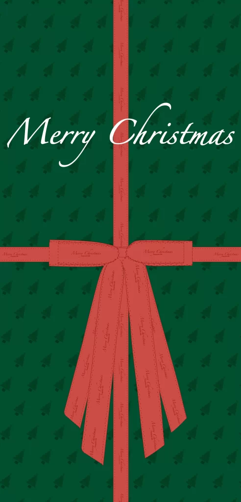 merry Christmas vector illustration background gift box bowknot silk ribbon