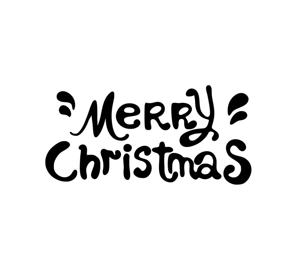 merry Christmas font design typography vector