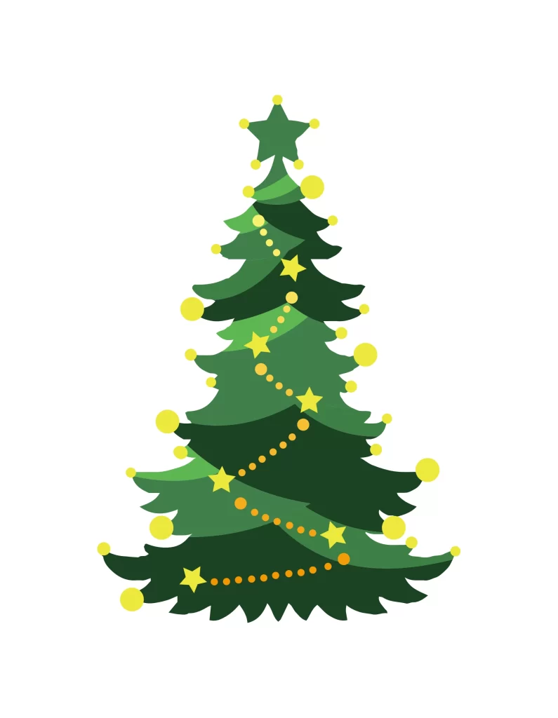 merry christmas tree vector illustration