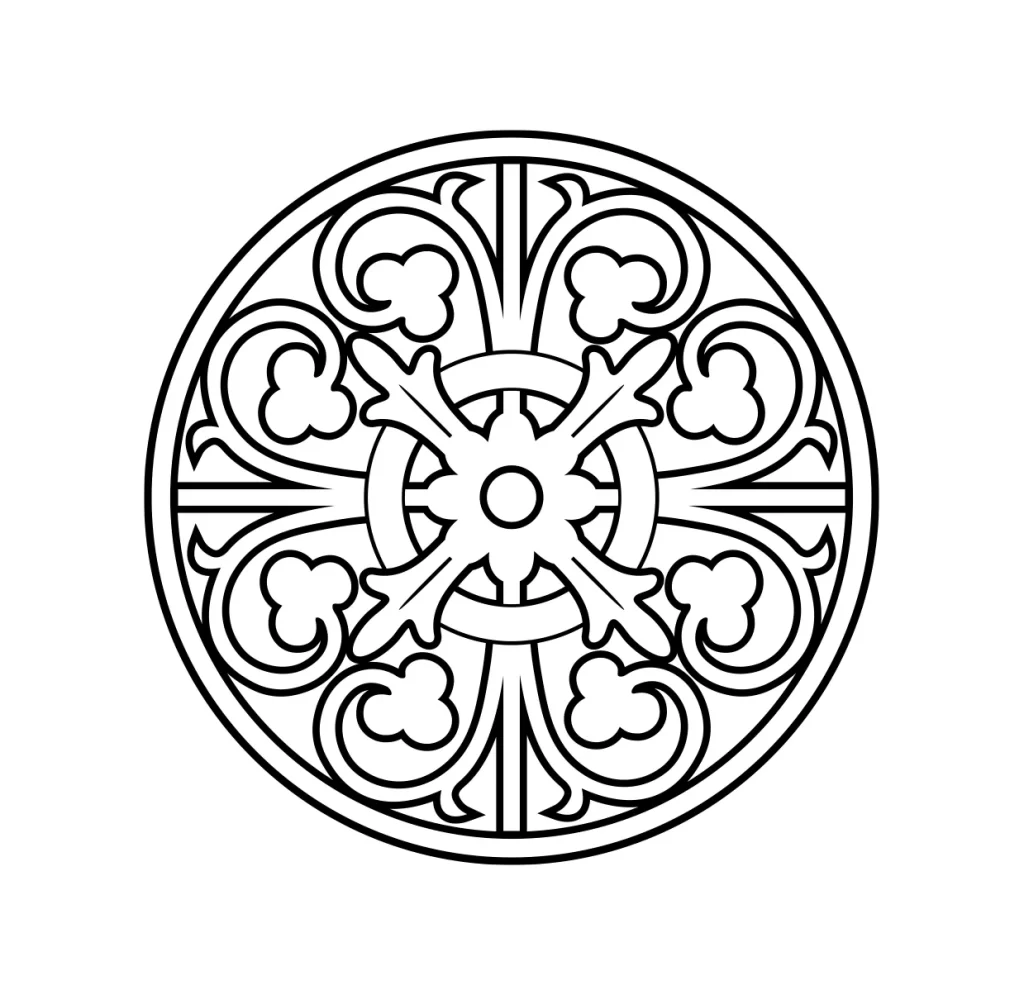 pattern Traditional Chinese vector round
