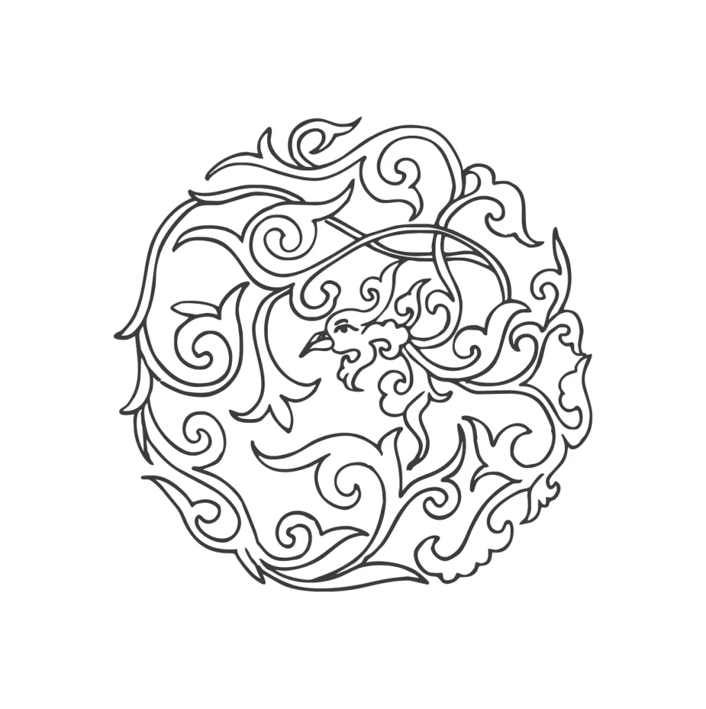 phoenix Circular pattern vector