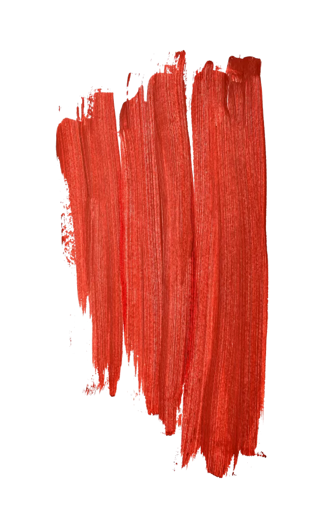 red brush stroke