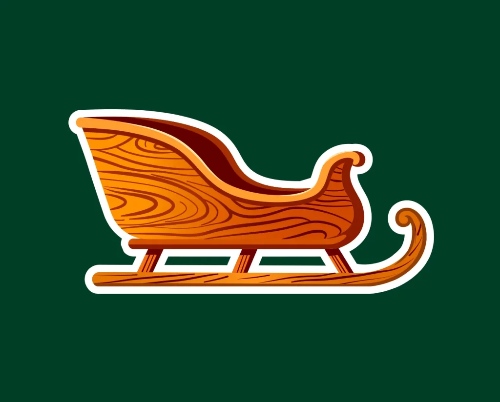 sleigh Christmas vector illustration