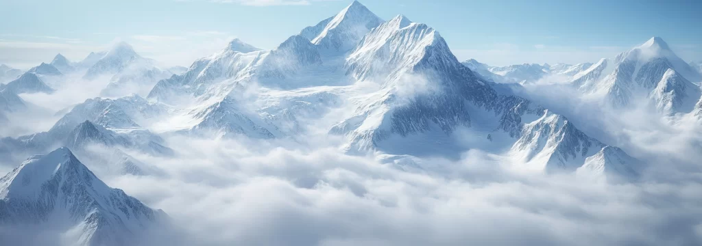 snow mountain frigid