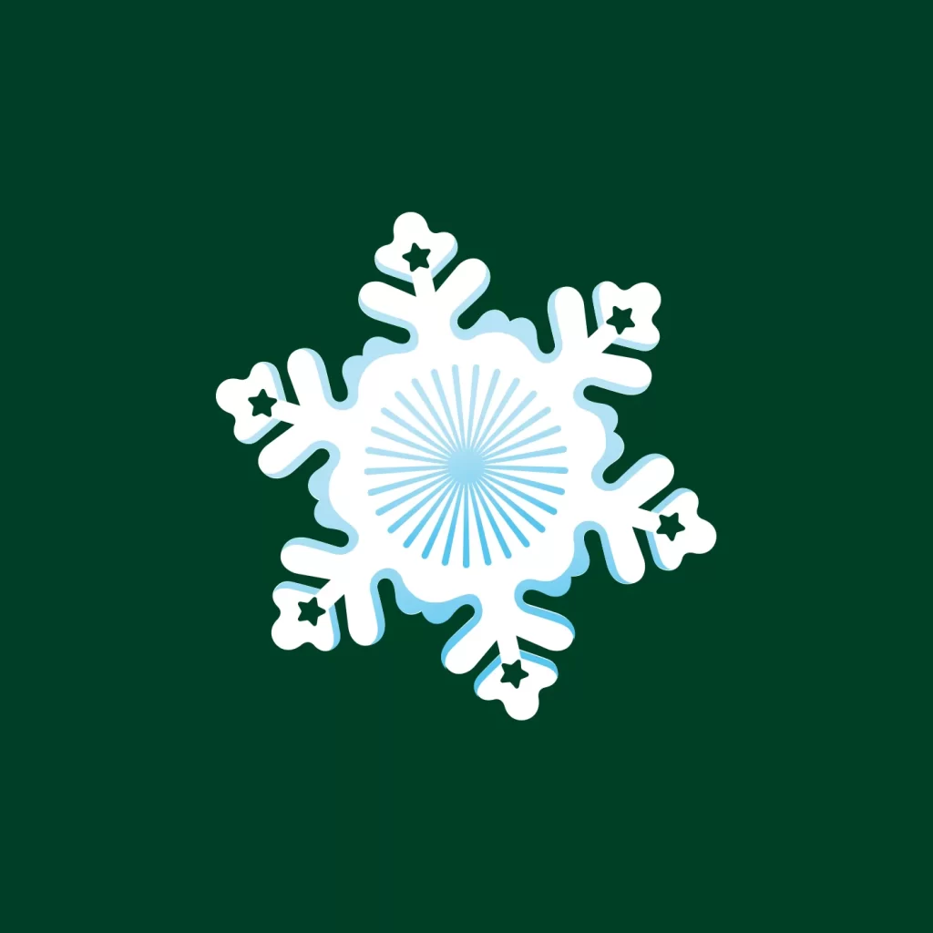 snowflake snow winter vector illustration