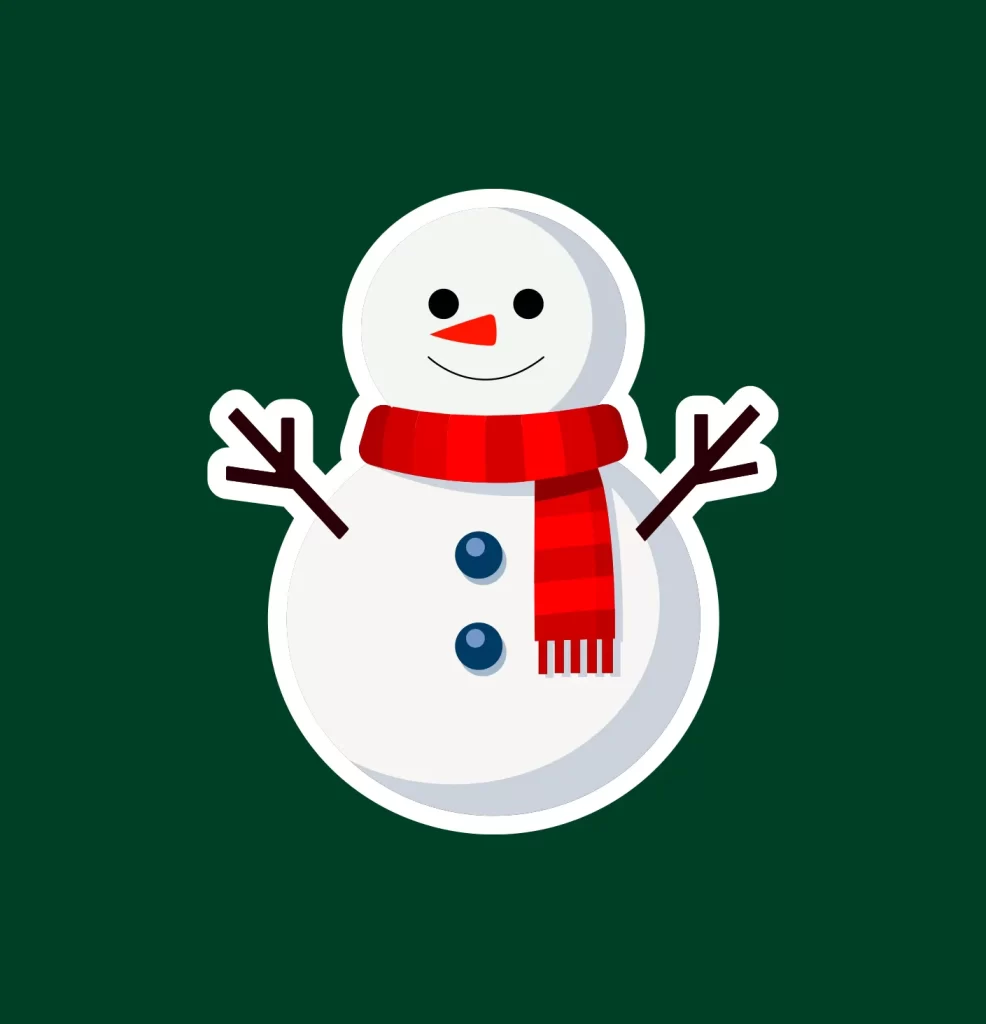 snowman cartoon vector illustration