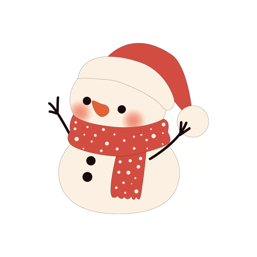 snowman winter vector illustration