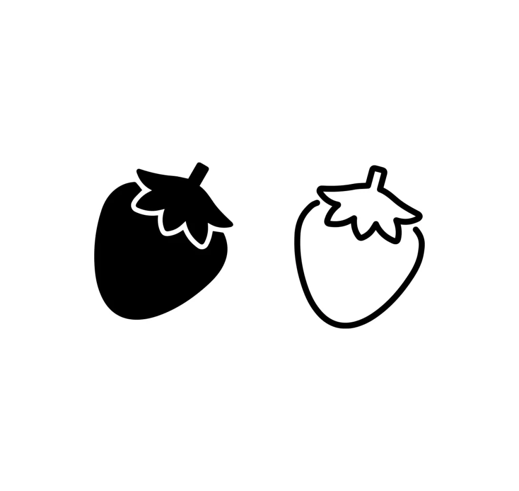 strawberry vector logo icon
