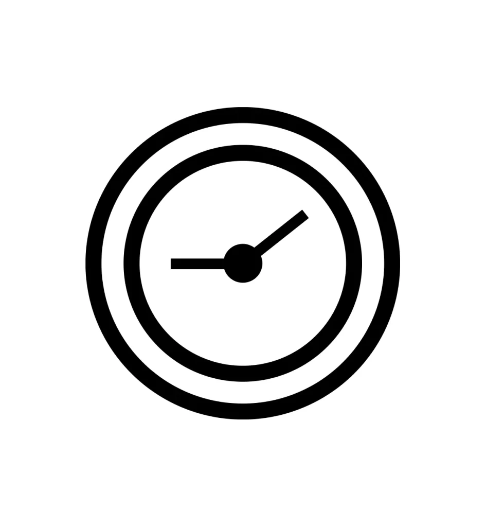 time Clock vector logo icon