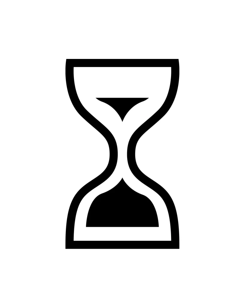 time hourglass sand clock vector icon logo