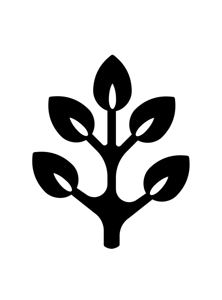 tree leaves vector logo icon