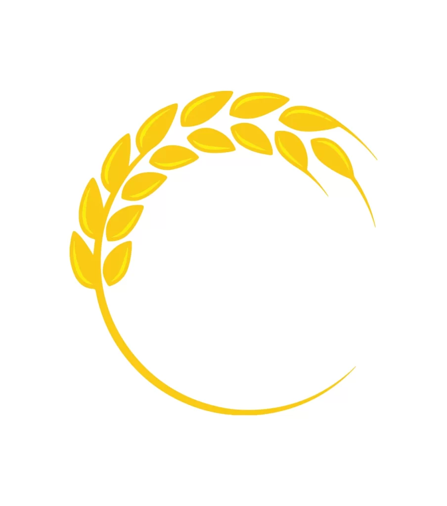 wheat vector logo illustration round