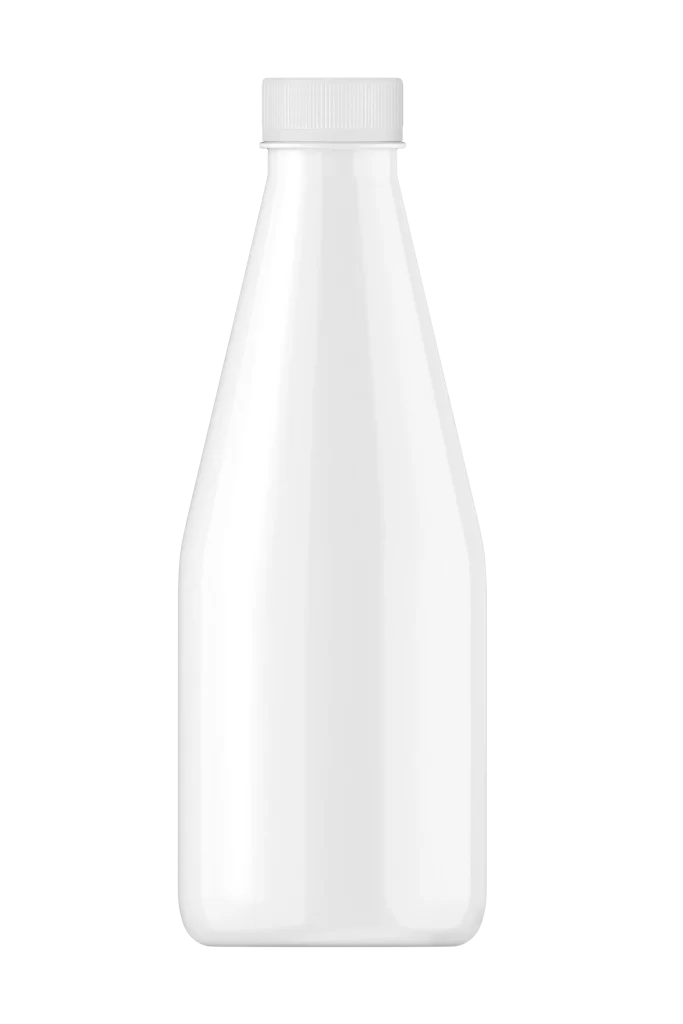 white packaging PET milk bottle mock up