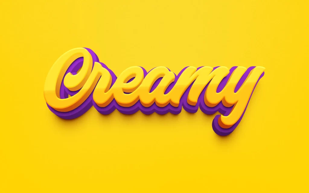 3D text effect word PSD