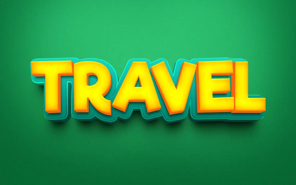 3D text effect word PSD