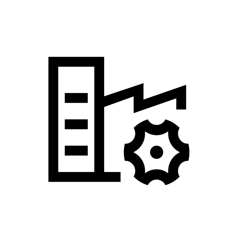 Factory equipment vector icon