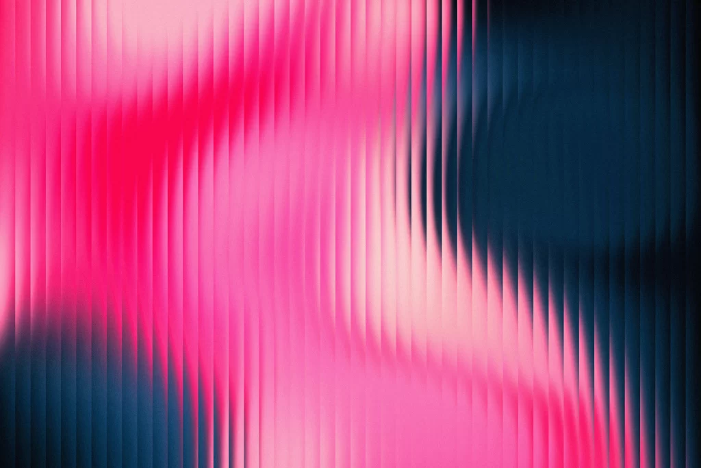 Gradient colorful pink reeded glass dark material background wallpaper